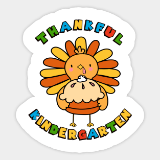 Kindergarten Thanksgiving Thankful Turkey Teacher Student Sticker